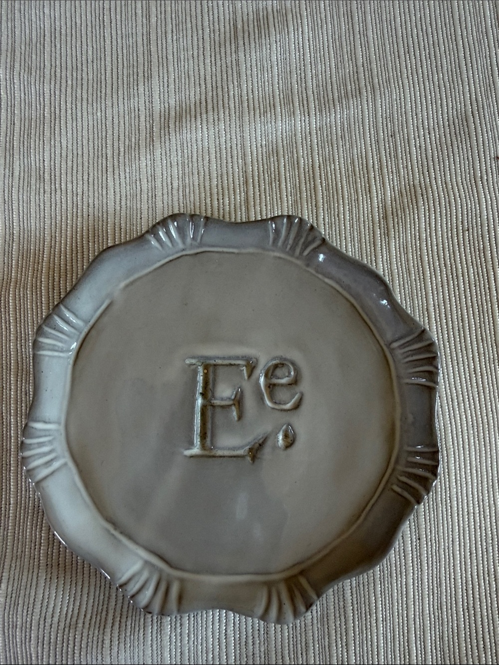 Anthropologie Superscript Monogram Coaster “E”